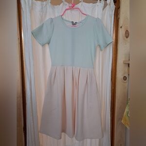 LuLaRoe Mint and Pink Casual Dress